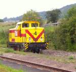 v-60-der-dr---br-105-106---br-345-346 MEG 4 im Bahnhof Freyburg (Unstrut); 08.09.2007