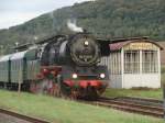 br-50-50-drg-dr-db-050-053-db DR 50 3708-0 mit einem Sonderzug im Bahnhof Laucha (Unstrut); 08.09.2007