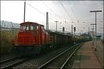 Sonstige Nachschuss auf die MEG Verschublok, die hier ein paar G�terwaggons rangiert. (08.10.07)