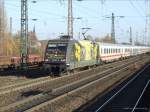 BR 101 Werbelokomotiven 101 141-0 mit IC2156 richtung D�sseldorf Hbf passiert soebend den S-Bahn Halt Bochum Ehrenfeld. 22.11.07
