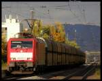 BR 189 189 075 in Ladenburg. Im Hintergrund sieht man schon den n�chsten GZ.