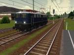 Schwarzwaldbahn Halycon E 10 158 rangiert in Hausach 24.11.07.Die lok ist nicht in der Schwarzwaldbahn von Halycon vorhanden