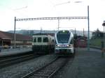 SOB Sudost-Bahn 526 046 und der Steuerwagen 158 treffen sich am 01.11.2007 in Biberbrugg.