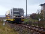 br-672-lvt-s Burgenlandbahn 672 904-0 als RB von Nebra nach Zeitz, in Karsdorf; 21.10.2007