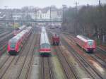 baden-wurttemberg Blick �ber das Abstellgel�nde des Bahnhofes Ulm Hbf, zusehen sind einige Regionalwagen sowie ein 611er und eine 364er. Aufgenommen am 24.November 2007