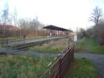 Die Bahnsteige 1-3 in Schönberg, vorne kaum zu sehen Gleis ... Die Bahnsteige 1-3 in Schönberg, vorne kaum zu sehen Gleis ...