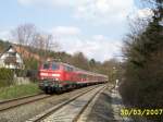 bayern 218 359 mit einer RB am 30.3.2007 bei Ludwigsh�he.