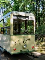 woltersdorf Woltersdorfer Strassenbahn. KSW-Triebwagen 7 im Fr�hjahr 2007 am S-Bhf Rahnsdorf vor der Fahrt zur Woltersdorfer Schleuse