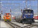 W�hrend Tm 2/2 120 in Landquart rangiert macht sich Ge ...