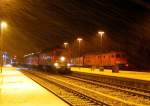 Zwei Russen im Schneetreiben in M�hlhausen/Thiringen. Probleme mit den 612ern ...