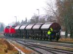 Verschubarbeiten bei str�menden Regen; Bhf.RIED i.I. 071130  ...