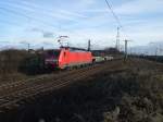 189 019 mit Stahlbrammenzug am 1.12.2007 durch Ahlten  ...