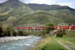 RhB Regionalzug 1952 von Pontresina nach Scuol am 22.08.2007 auf ...