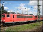 155 070 steht am 03.08.2007 im Hauptbahnhof von Neuss.  ...