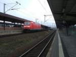185 014-8 mit einem LV am 15.11.2007 in G�ttingen  ...