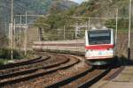 Der ES 9371 f�hrt auf dem Weg von Roma Termini ...