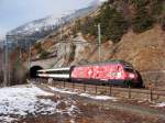 Re 460 015 mit IC nach Brig am 6.12.2007 beim ...