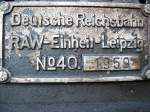 Schild an der Luftpumpe der 52 8080  ...