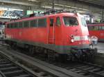 Die 110 344 am 31.10.2007 in M�nchen HBF.  ...