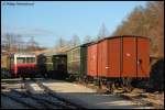 Blick auf die Neresheimer Abstellgruppe, aufgenommen am 08.12.07. Hier kann ...