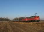 Einheits-Power am 21.12.2007 bei Br�hl. 140 850 und eine Schwester ...