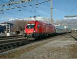 OeBB, BR1016 Taurus am 30.11.00 in Buchs/SG  ...