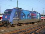 101 078, Makrolon II. Werbung am 26.03.2002 in Hamburg.  ...