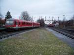 628/928 617 und 218 473 fahren im Bahnhof Bad Harzburg ...