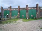 Die Lokomotivhalle des K�stenbahnmuseums am Bahnhof Norden. Das Museum wurde ...