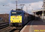 Connex 185-CL 003 mit Sch�ttgutwagen. Witten Hbf. 06.01.2008.  ...