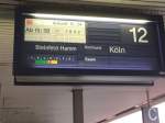 Zugzielanzeiger an Glies 12 im hbf Hannover. 4.1.2008  ...