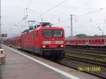 Aus Falkenberg/Elster h�lt jetzt Einfahrt der RE5 in den Bahnhof ...
