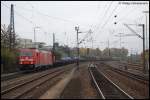 185 290-4 f�hrt am Morgen des 27.10.07 mit einem gemischten ...