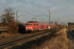 BR 111 043 am 26.01.08 bei Hattenhofen  ...