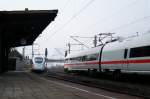 Au�erplanm��ige Zugkreuzung im Bahnhof ...  Michael Rathmann 30.01.2008