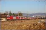 146 201-9 schiebt am 25.01.08 RE 19451 von Stuttgart Hbf ... 146 201-9 schiebt am 25.01.08 RE 19451 von Stuttgart Hbf ...