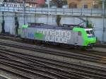 Die Re 485 005 am 03.011.2007 in Spiez auf dem ...