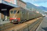 Oldtimer in Italien,FS Triebzug ALe 883 (1935) in Sondrio.(Foto 1989) ...