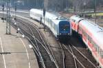 ALX 86213 am 09.02.08 beim verlassen Bahnhof Lindau in Richtung ...