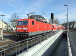 143 064-4 mit einem RE aus Frankfurt erreicht Limburg Hbf.10.2.08 ...