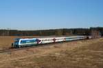 223 068 (Arriva) mit Alx 86712 bei Schwabhausen (23.01.2008)  ...