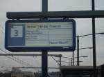 Zugzielanzeiger in Venlo f�r den Maas-Wupper-Express (RE 13) nach Hamm. ...