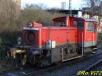 335 121-0 (Weichenwerk Witten) bei Rangierarbeiten im Wittener Hbf. 27.02.2008. ...