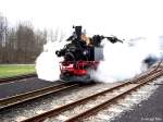 99 542 der IG Pressnitztalbahn f�hrt am 09.04.2007 aus dem ...
