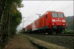 145 021 ist mit ihrem Güterzug auf dem Rückweg ins ... 145 021 ist mit ihrem Güterzug auf dem Rückweg ins ...