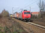 145-CL 031 von TCS am 8.3.2008 mit Containern durch Limmer ... 145-CL 031 von TCS am 8.3.2008 mit Containern durch Limmer ...