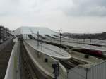 Gesamtübersicht über das Bahnhofsdach von Liège Guillemins. Bild aufgenommen am ... Gesamtübersicht über das Bahnhofsdach von Liège Guillemins. Bild aufgenommen am ...