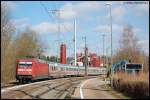 101 113-9 durchf�hrt am 09.03.08 mit IC 2160 von N�rnberg ...