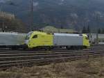 Die ES 64 U2-033 am 05.02.2008 bei einer Rangierfahrt in ...