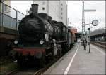 BR 38 P8 2455 POSEN steht am 06.03.2008 mit dem 'Zug der Erinnerung' auf Gleis 1 in Siegen. 